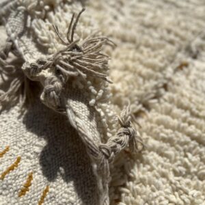 Beni Ourain Rug - Ivory Gold Wool Rug - Handmade Diamond Rug - Neutral Boho Area Rug - Berber Carpet - Multiple Sizes