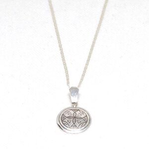 Berber Sterling Silver Tuareg Cross Fibula Necklace: Amazigh Jewelry