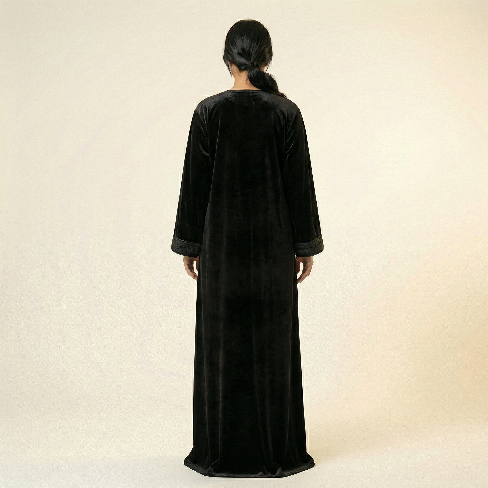 Velours Kaftan - Black Velvet Ceremony Wear