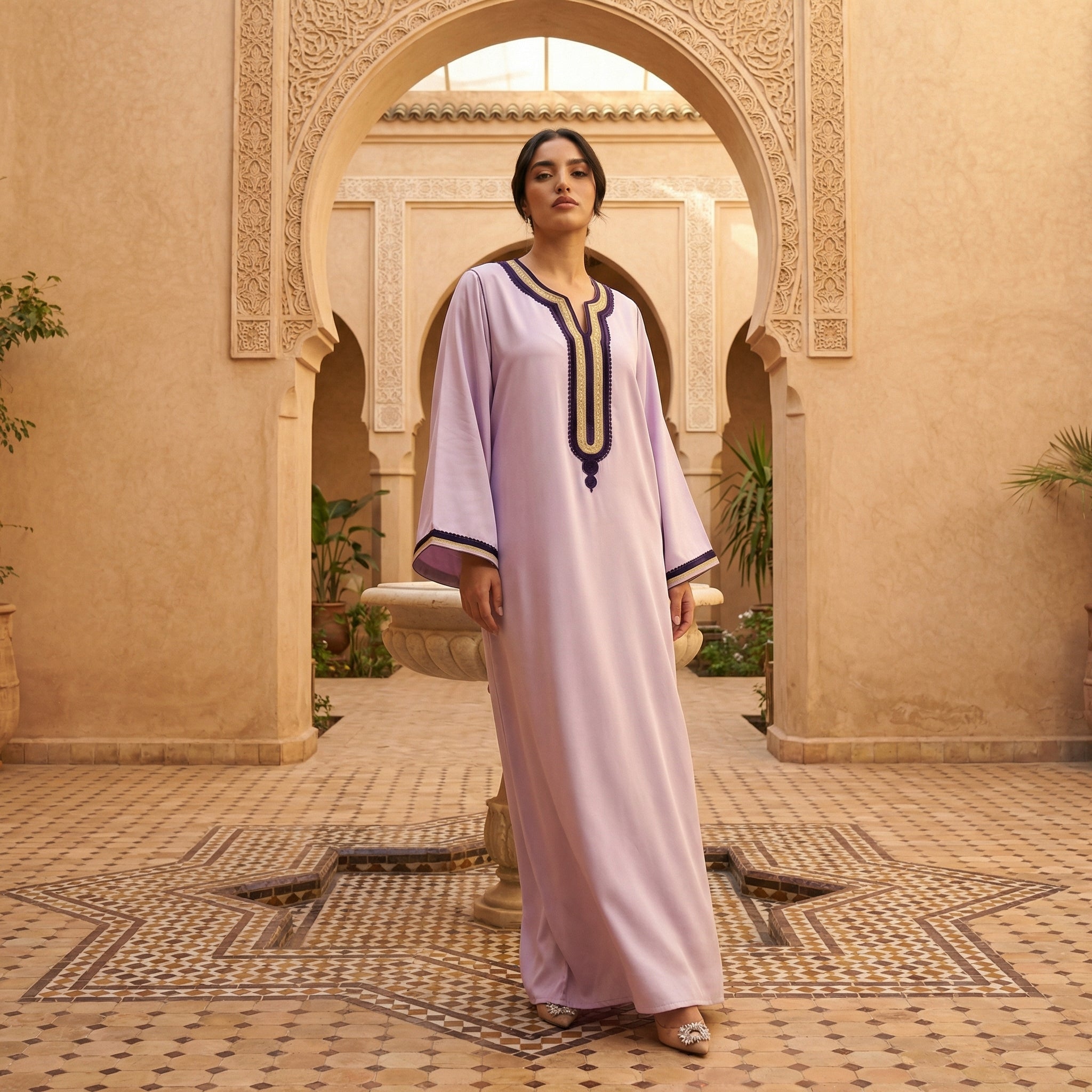 Lavender Kaftan - Amazigh Gold Occasion Wear
