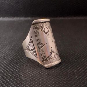 Handmade Sterling Silver Tuareg Ring: Berber Tribal Jewelry, Size 9