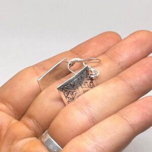 Amazigh Sterling Silver Amazigh Yaz Symbol Bohemian Earrings: Berber Jewelry