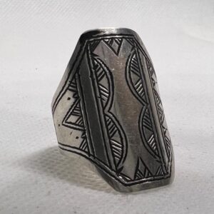 Tuareg Berber Sterling Silver Ring: Handmade Engraved African Boho Gypsy Ethnic Tribal Jewelry