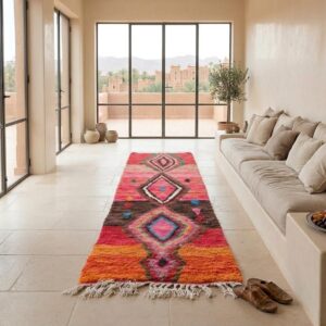 Berber Handwoven Pink Rug
