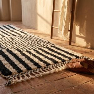 Berber Black White Rug
