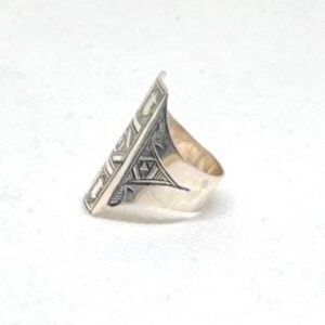 Berber Sterling Silver Ring: Tuareg Ethnic Boho Amazigh Engraved Tuareg Tribal Jewelry