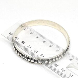 Handmade Berber Cuff: Sterling Silver Beaded Bracelet
