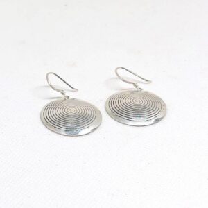 Tuareg Sterling Silver Spiral Bohemian Earrings: Berber Tribal Jewelry