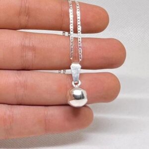 Handmade Sterling Silver Ball Necklace: Berber Tribal Jewelry