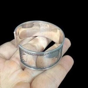 Tuareg Sterling Silver Cuff Bracelet: African Berber Bohemian Ethnic Gypsy Jewelry