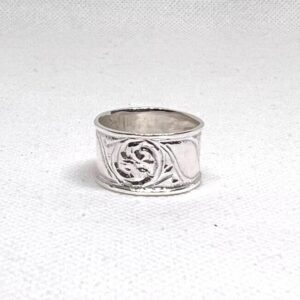 Handmade Berber Sterling Silver Wide Band Ring: Tribal statement Simple Jewelry