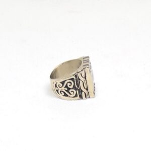 Berber Silver Ring: Tuareg African Handmade Chevron Bead Tribal Jewelry