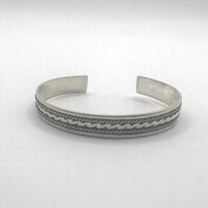 Engraved Sterling Silver Baby Bangle, Spiral Boho Cuff Bracelet, Adjustable Kids Jewelry