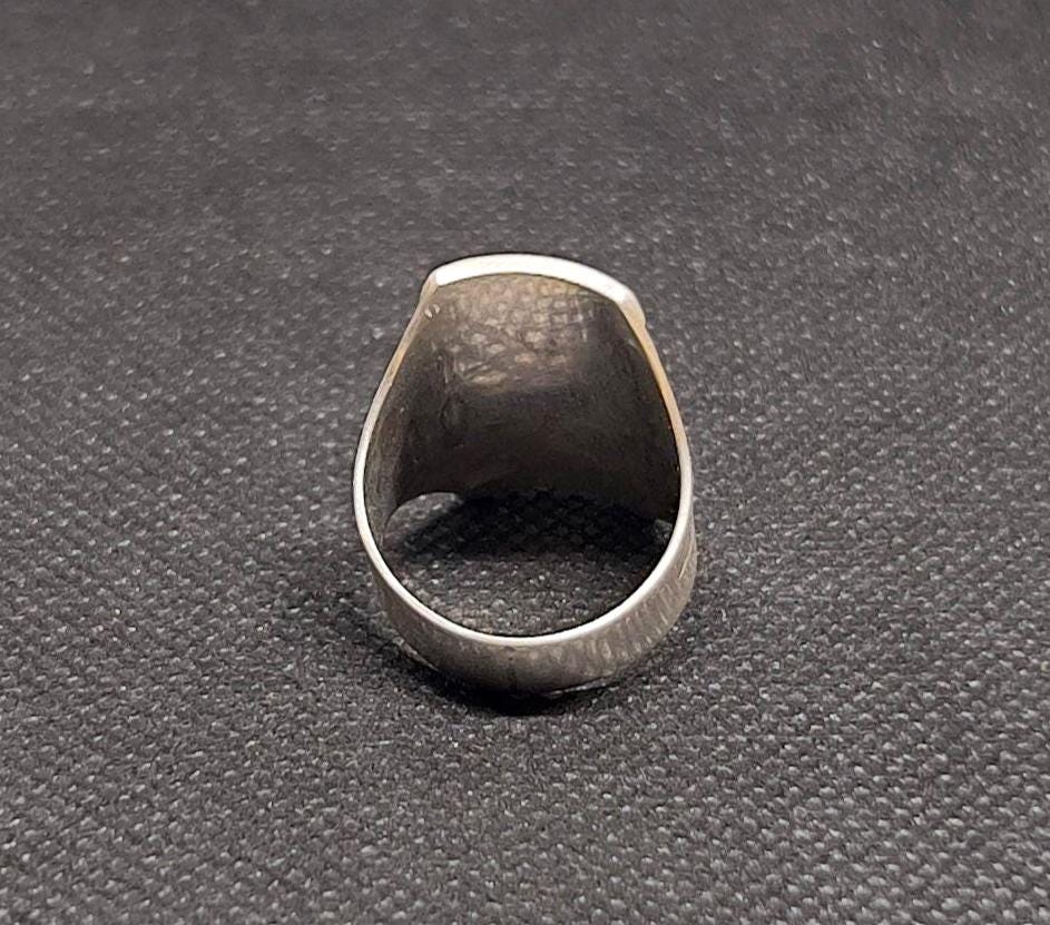 Handmade Sterling Silver Tuareg Ring: Berber Tribal Jewelry, Size 9