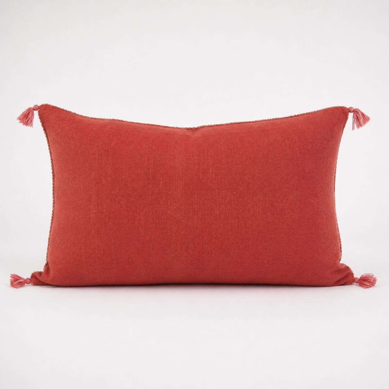 Amazigh Cactus Silk Cover 12x20 Handmade Lumbar Pillow