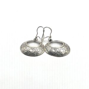 Tuareg Sterling Silver Amazigh Yaz Symbol Bohemian Gypsy Ethnic Hippie African Earrings: Berber Jewelry