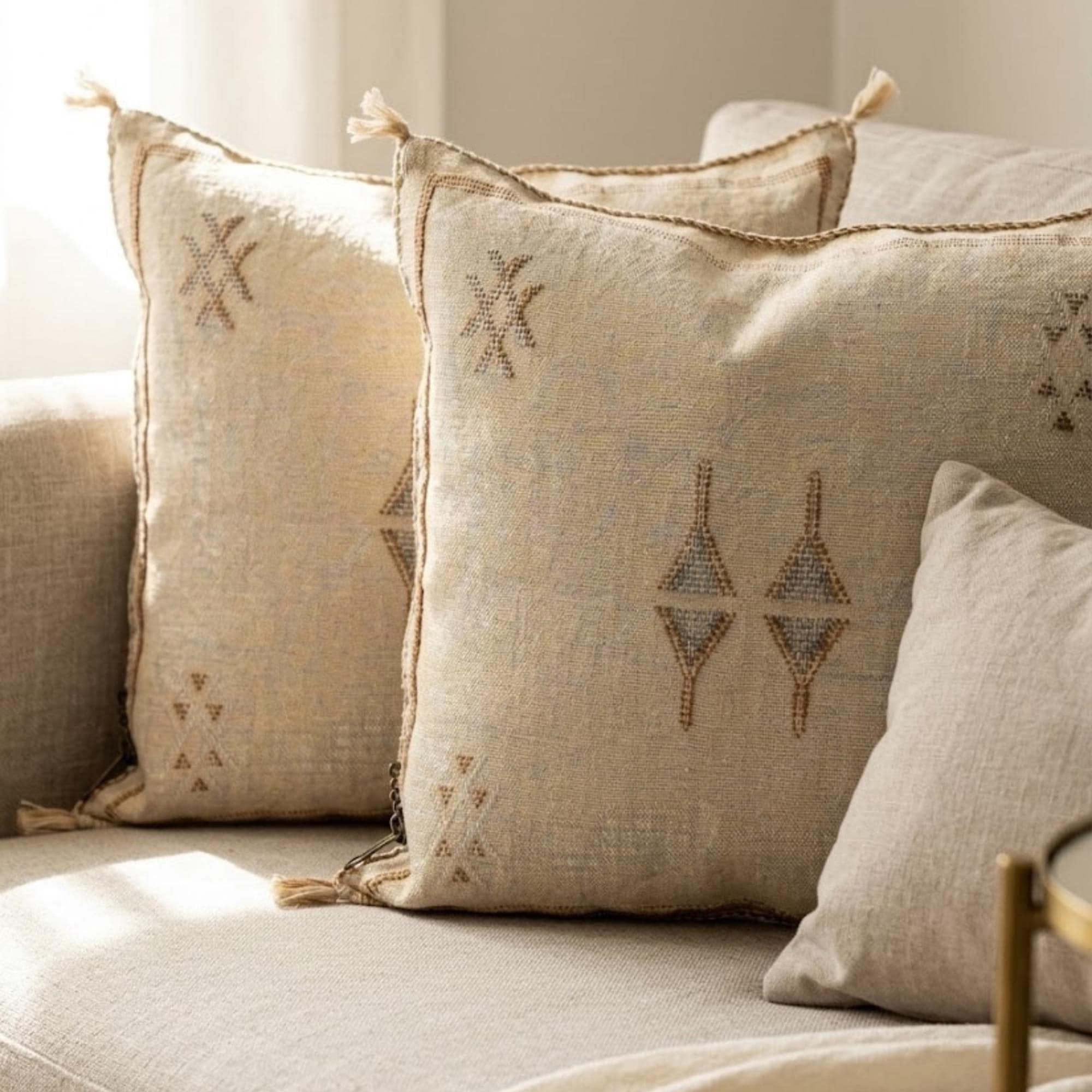 Berber Beige Cactus Pillow