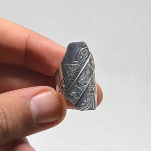 Berber Sterling Silver Ring: Handmade Tuareg Tribal Jewelry, Size 8