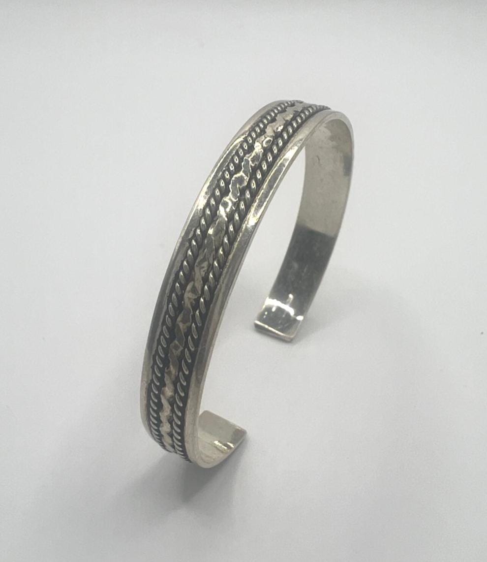 Engraved Sterling Silver Baby Bangle, Spiral Boho Cuff Bracelet, Adjustable Kids Jewelry