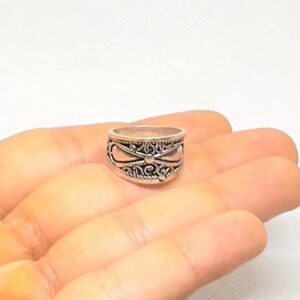 Berber Sterling Silver Ring: Handmade Tuareg Kabyle Ethnic Tribal Rings Jewelry