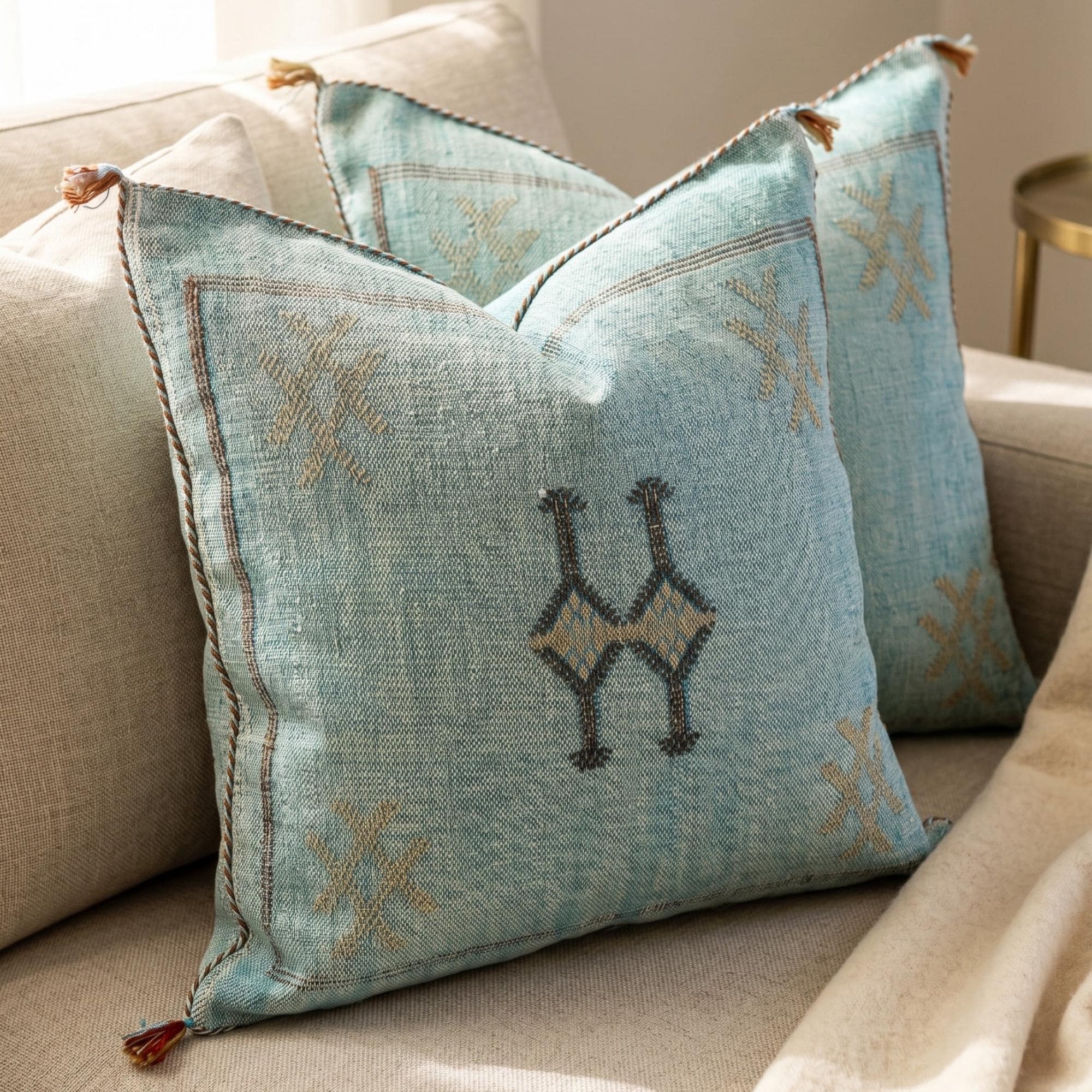 Berber Handmade cactus silk cushion case sabra Pillow