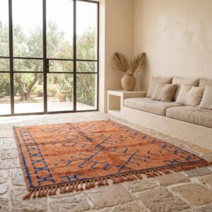 Berber Terracotta Beni ourain Rug