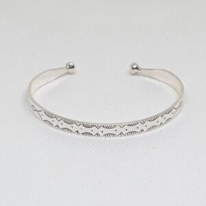 Handmade Berber Tribal Cuff: Adjustable Silver Bracelet