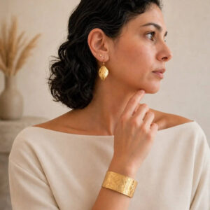 Amazigh Brass Motif Bracelet – Atlas Motif Bracelet