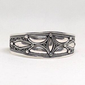 Handmade Sterling Silver Cuff: Berber Tribal Bangle