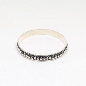 Handmade Berber Cuff: Sterling Silver Beaded Bracelet