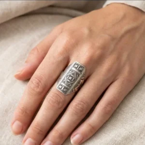 Boho Jewelry Silver Rings - Berber Tuareg Sterling Silver Tribal Ring