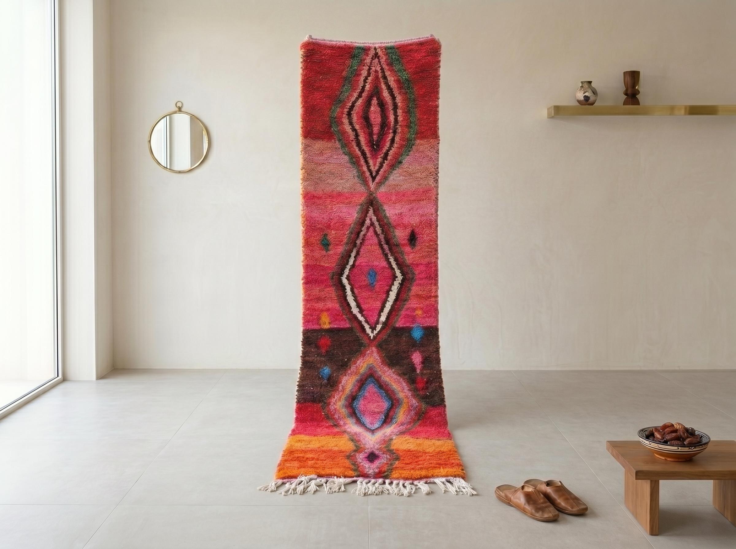 Berber Handwoven Pink Rug