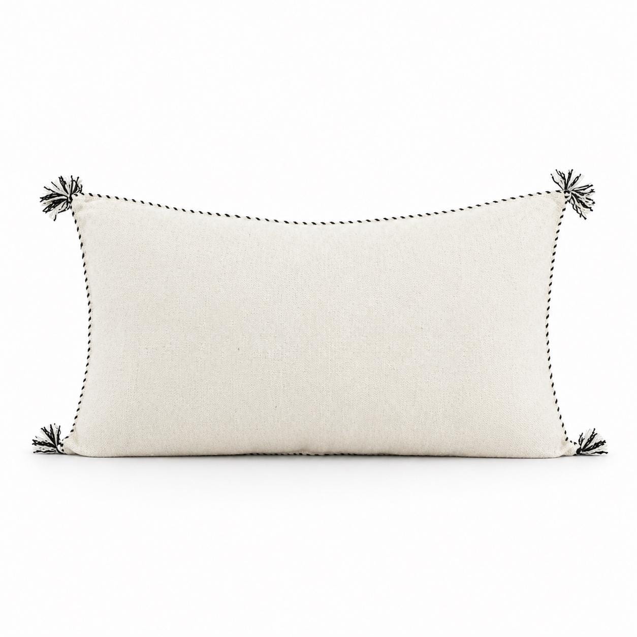 Amazigh Cactus Silk Cover 12x20 Handmade Lumbar Pillow