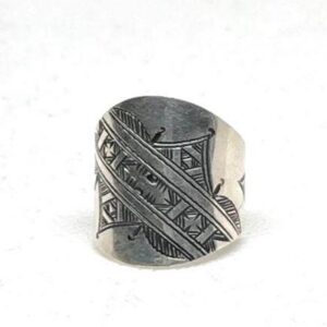 Handmade Tuareg Berber Sterling Silver Ring: Tribal Jewelry, US Size 8