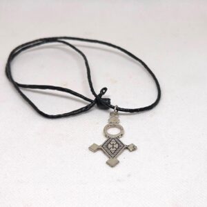 Tuareg Cross Pendant: Yaz Berber Sterling Silver African Tribal Desert Sahara Tribe Pendant Necklace