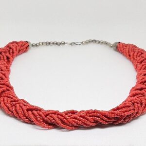Handmade Berber Red Coral Necklace: Antique Italian Beads