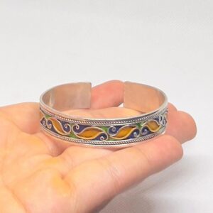Handmade Sterling Silver Berber Cuff: Kabyle Tribal Bracelet