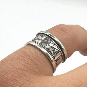 Handmade Sterling Silver Tuareg Ring: Amazigh Berber Gothic Rock Tribal Jewelry