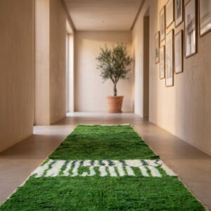 Berber Green Hallway Rug
