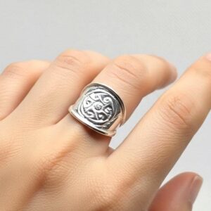 Handmade Sterling Silver Berber Ring: Filigree Engraved Tribal Statement Jewelry