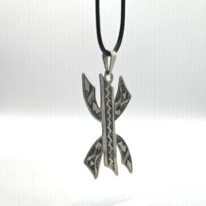 Vintage Engraved Handmade Amazigh Berber Sterling Silver Yaz Pendant: Kabyle Tuareg Free Man Necklace