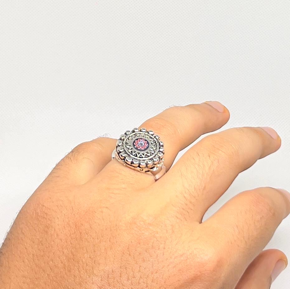 Handmade Berber Silver Plated Ring: Tribal Jewelry