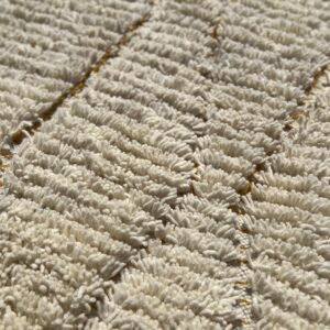 Beni Ourain Rug - Ivory Gold Wool Rug - Handmade Diamond Rug - Neutral Boho Area Rug - Berber Carpet - Multiple Sizes