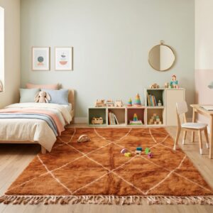 Berber Terracotta Beni Ourain Rug