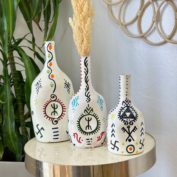 bouteille Vase - Amazigh Decorative Pottery