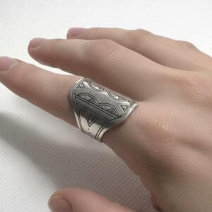 Tuareg Berber Sterling Silver Ring: Handmade Engraved African Boho Gypsy Ethnic Tribal Jewelry