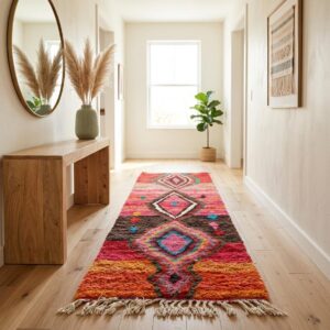 Berber Handwoven Pink Rug
