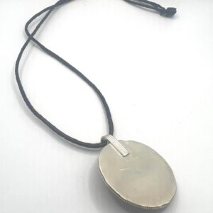 Kabyle Enamel Sterling Silver Pendant: Amazigh Berber Coral Pendant Necklace