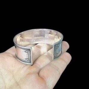 Tuareg Sterling Silver Cuff Bracelet: African Berber Bohemian Ethnic Gypsy Jewelry