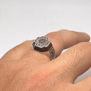 Tuareg Sterling Silver Ring: Berber Jewelry - Saharan Symbolic Design